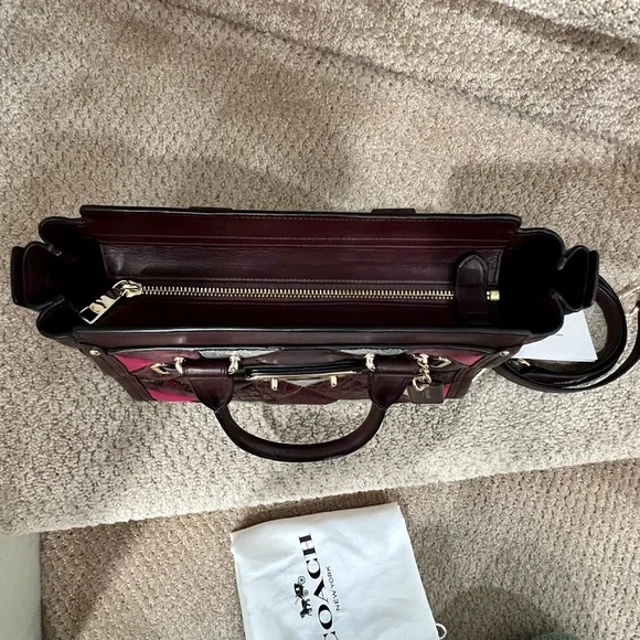 Like New Coach Swagger 27 Quilted Patchwork Exotic Leather Bag - Picture 6 of 11